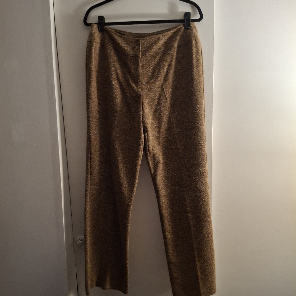 Uniform John Paul Richard Women's Brown Tweed Straight-Leg Dress Pants